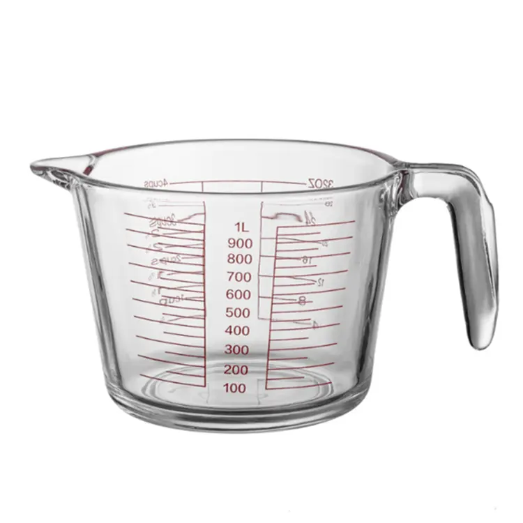 Messwerk zeuge Hitze beständig 500ml 1000ml Milchkaffee tasse Backglas Messbecher mit Griff