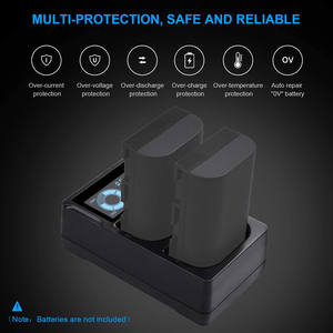 Chargeur de batterie LCD LP-E6 LP-E6N à double fente pour <span class=keywords><strong>Canon</strong></span> <span class=keywords><strong>EOS</strong></span> 5D Mark II III et IV, 70D, 5Ds, 6D, 5DsR, 80D, 7D et 7D Mark II, <span class=keywords><strong>EOS</strong></span> - Product Image 3