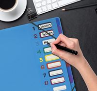 Carpeta de Archivos Expandible con 24 Bolsillos Transparentes y 12 Pestañas de Colores, Tamaño Carta, Capacidad para 300 Hojas, Organizador de Archivos para Proyectos