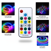 Vonew Star 2048 Pixels Max Controlled SP104E Télécommande RF 17 touches sans fil Mini gradateurs Contrôleur de lumière à bande de pixels DC RGBIC LED