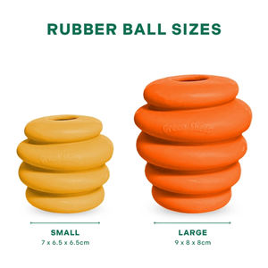 Güçlü kauçuk yıkılmaz dondurulabilir köpek bakımı gıda gizlemek yalama oyuncak L doğal köpek topu oyuncaklar - Product Image 3