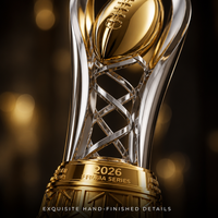 Réplica de Trofeo Deportivo de Lujo en Oro Electrochapado, Trofeo de Fútbol de Metal con Diseño de Espiral Recortada, Trofeo de Premio Honorífico
