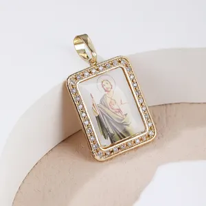 Saint Jesus Image Katholische religiöse Charms Christliche Medaille Anhänger für Rosenkranz Gebet Halskette Armband Schmuck herstellung