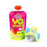 Sachets Doypack en plastique personnalisés RDY pour jus, lait, sauce, avec bec verseur imprimé en gravure, emballage premium