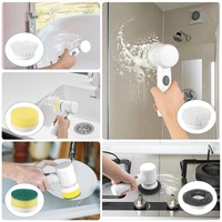 Nettoyeur électrique rotatif Brosse de nettoyage rechargeable sans fil avec brosse adaptative Turbo