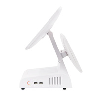 Terminal tout-en-un de caisse enregistreuse POS avec écran double, processeur double cœur I3, OEM, pour supermarché, restaurant