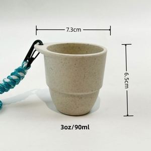 3Oz Grounds Mini Tasting <b>Mugs</b> With Strap Custom Logo Print for Coffee Outdoor Events Reusable Cups - Product Image 2