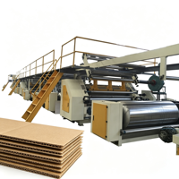 Machine à carton ondulé, ligne de production de carton ondulé 3 plis, ligne de production de carton ondulé 3 couches
