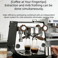 Cafetera Comercial de 2 Grupos con Estructura de Acero Inoxidable de Alta Resistencia y Gran Espacio para Tazas Altas y Vasos de Viaje