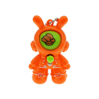 Guessing Carotte Lapin Porte-clés Jeu de devinettes en plastique Lapin avec chaîne à billes pour enfants Porte-clés Jouets
