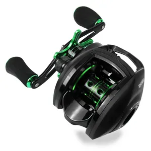 YOUME Best Baitcasting Reel 8.11 12 + 1BB Bass Fishing Reel 8KG Max Drag Left Right Hand Reel enhanced Nylon Body White Bass