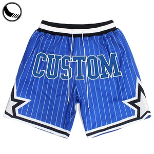 Shorts de basketball unisexes pour adultes, taille plus, en polyester, maille, couture personnalisée, broderie, antibactérien, séchage rapide, respirant - Product Image 3