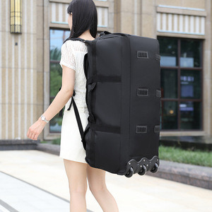 Expandable Water Resistant Polyester 100L Lightweight Large Capacity Folding Travel <b>Backpack</b> Multi Functional Luggage Shoulder - Product Image 3