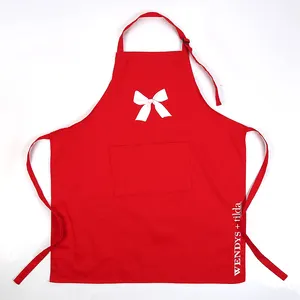 China Women Quality Modern Black Polyester 100% Cotton Waterproof Adult Chef Home Bbq Food Cooking Kitchen Apron