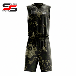 กางเกงขาสั้นบาสเก็ตบอลผู้ชายแบบใส่กลับด้านได้ชุดเครื่องแบบทีมเสื้อบาสเก็ตบอลฤดูร้อน - Product Image 1