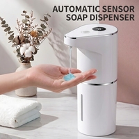 Distributeur de savon mural rechargeable par USB certifié FCC CE, batterie intégrée, mains libres, pour la maison, l'hôtel, lavage des mains