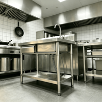 Groothandel commerciële spoeltafel met lade en onderplank, roestvrij staal, enkele spoelbak voor hotel en restaurant