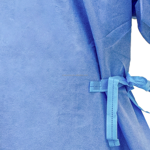 Blouses chirurgicales jetables bleues ordinaires certifiées CE pour les médecins ambulatoires et les salles d'opération hospitalières robes d'isolation pp - Product Image 4