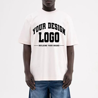 T-shirt Homme Personnalisé Coupe Boxy 260 g/m² Coton Lourd 100% Coton Épaules Tombantes Coupe Ample T-shirt Court Homme