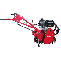 Minicultivador de Cadena con Motor Diésel/Gasolina, Mini Tractor Rotatorio Multifuncional para Granja y Huerto