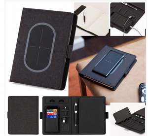 High Quality Personalized Journal Diary Notebook Power Bank Notepad with Wireless Charger for Business Gift Set Luxury Corporate - Product Image 3