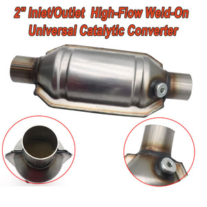 Convertisseur catalytique universel durable 2" 2.25" 2.5" <span class=keywords><strong>3</strong></span>" 400 cellules, catalyseur rond en acier inoxydable à haut débit - Product Image 3