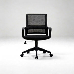 เก้าอี้สำนักงาน AY Office System รุ่น Modern Mesh Ergonomic สำหรับใช้งานเชิงพาณิชย์ ปรับระดับความสูงได้ สีดำ หมุนได้ ที่วางแขนแบบตายตัว เฟอร์นิเจอร์สำนักงาน - Product Image 1