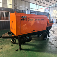 Pompe à béton compacte diesel sur remorque 25m³/h haute pression pour petits projets de construction et résidentiels, CE, prix usine
