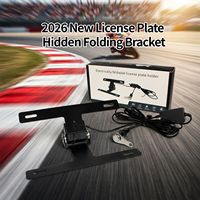 Support de plaque d'immatriculation pliable électrique télécommandé pour moto/vélo, modification de la queue courte, 22*10CM