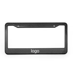 Aangepaste Usa Canada Maat Carbon Fiber Aluminiumlegering Auto Aantal License Plate Frame