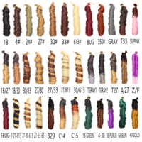 150g 12-28 Inches Colorful French Curl Braiding Hair Spiral Curl Body Wave Braided Hair Luxury Silky Curl Braids