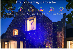 Nuovissimo proiettore Laser <span class=keywords><strong>stella</strong></span> Full Sky lucciola luce Laser illuminazione paesaggio festa natale luce LED fase di luce esterna lampada Laser - Product Image 2