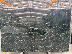 Dalle de marbre vert noir <span class=keywords><strong>exotique</strong></span> avec veines blanches, polie, type Verde Alpi, pour revêtement mural, comptoirs et tables à manger - Product Image 2