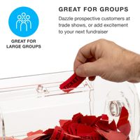 Tambour de tombola en acrylique transparent avec manivelle et boîte verrouillable pour événements festifs, collectes de fonds et promotions en magasin