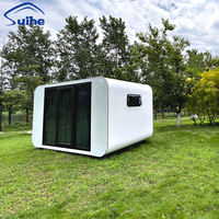 Cabine préfabriquée de pomme de glamping insonorisée en forme de pomme minuscule maison de cosse préfabriquée