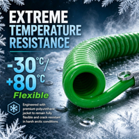 Câble électrique spiralé ABS durable HJYAJZT à 7 broches, connecteur de remorque 15FT, tube d'air pour systèmes de freinage de camions et remorques