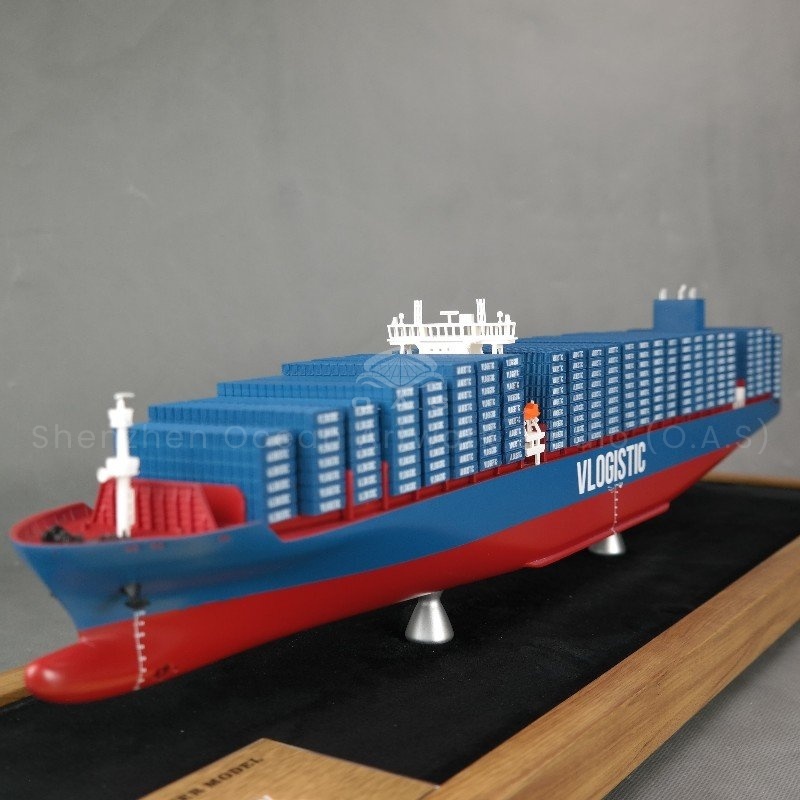 Modelo de buque portacontenedores KISCO VLOGISTIC de 65cm