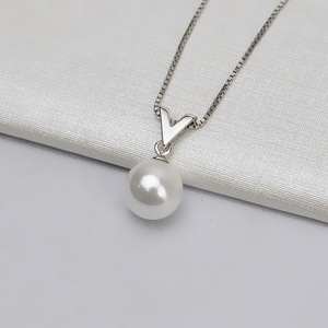 Pendentif en argent S925 en forme de V avec motif étoile, simple, pour femmes, en jade agate, perle DIY, support vide, accessoires semi-finis - Product Image 1