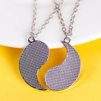 Bijoux de mode Tai Chi Gossip Choker meilleur ami rétro amant pendentif BFF charme bijoux accessoires hommes et femmes colliers