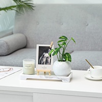 Plateau décoratif personnalisé avec pieds, en résine, motif marbre blanc, pour commode, parfums, bagues, bijoux, organisateur de comptoir, plateau de vanité