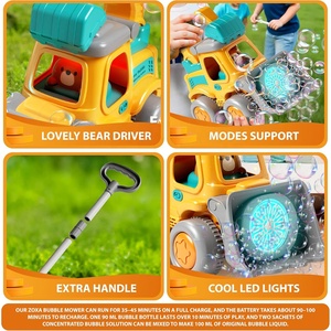 Kids Auto Construction Truck Bubbles Machine <strong>Toy</strong> Outdoor Electric Bubble Push <strong>Lawn</strong> <strong>Mower</strong> Bubble Maker Bubble Cart with Lights - Product Image 5