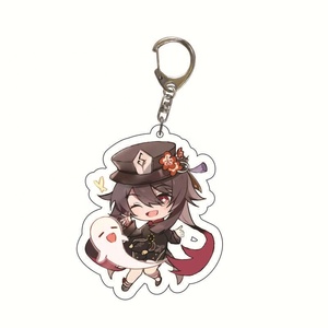 Llavero Acrílico de Anime Genshin Impact con Personajes de Dibujos Animados: Hu Tao, <span class=keywords><strong>Raiden</strong></span> <span class=keywords><strong>Shogun</strong></span>, <span class=keywords><strong>Yae</strong></span> <span class=keywords><strong>Miko</strong></span> - Product Image 4