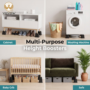 Stackable Plastic Furniture <b>Bed</b> Risers Multi Optional Lifting Heights Anti Slip Bottom <b>Pad</b> Heavy Load Bearing Design For Bedroom - Product Image 3