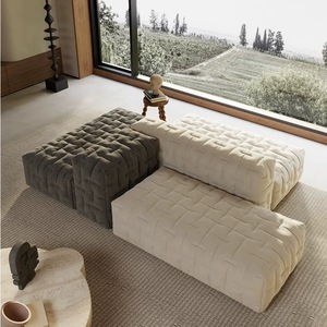 Luxury Cloud Fabric Living Room Sectional Modular Combination Lounge Set for Apartment Villa Bedroom - Product Image 1