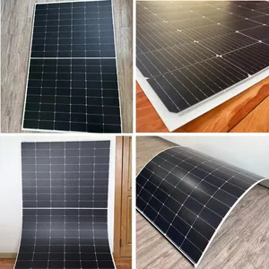 Newest Design Light Weight Flexible Solar Panels 370w 380w 390w Anodized Aluminium Alloy Frame Solar Tiles