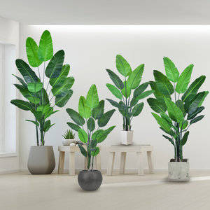 Décoration verte Grandes plantes artificielles Oiseau de paradis Bananier artificiel Fleurs et plantes décoratives pour la maison et le bureau - Product Image 5