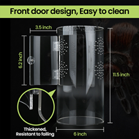 Cage pour reptiles écologique de 6*6*12 pouces, couvercle transparent en acrylique, enclos pour araignées arboricoles, vitrine pour tarantules