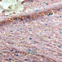 Tissu Extensible Velours Pailleté Mat Couleurs Variées 5mm Vente en Gros RX169 Meilleures Ventes