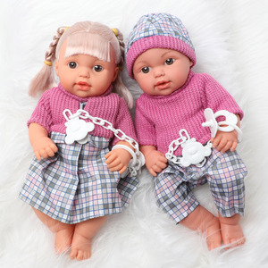 Poupées réalistes grands yeux pour bébé Reborn, 1 cm, 30.5cm, jouet 12 sons, éducation pour filles, en Silicone souple, double, bricolage - Product Image 1