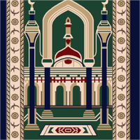 Tapis de prière musulman imprimé en 3D, tapis de prière mural, tapis de prière pour mosquée, tapis de prière en rouleau